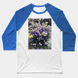 Purple Hibiscus Flowers Baseball T-Shirt